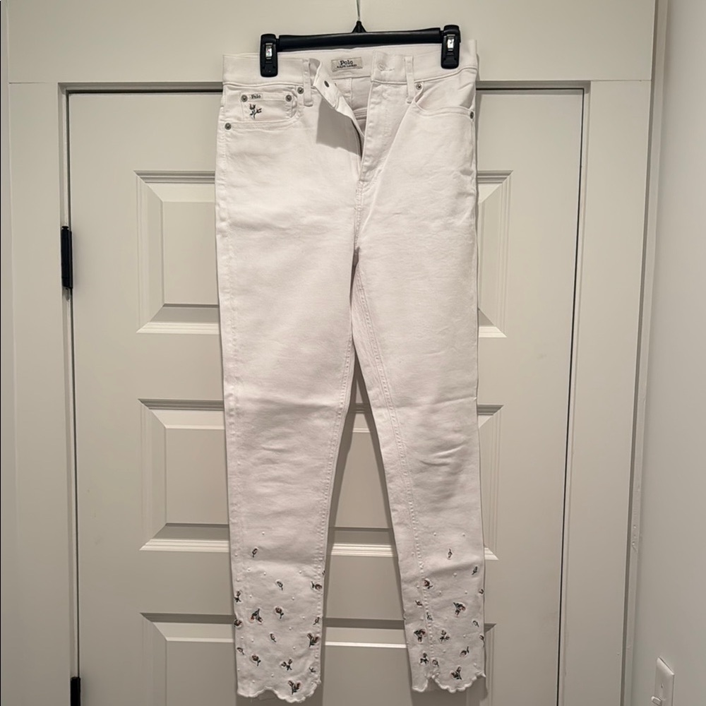 White Embellished Women's Jeans